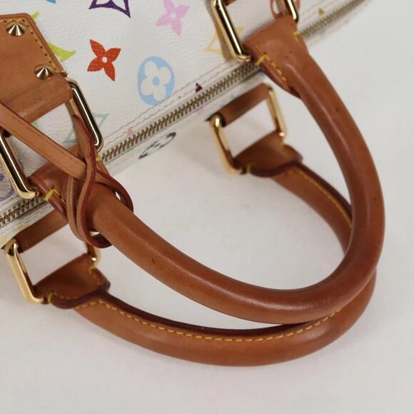 LOUIS VUITTON Monogram Multicolor Speedy 30 Bag White Bron - Picture 6 of 15